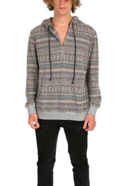 Blue&Cream1/4 Zip Hoodie - Pink Brady