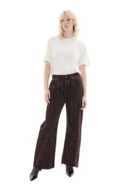 Acne StudiosStriped Jeans - Black/Red Wine