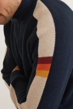 Marine LayerArchive Armas Quarter Zip - Navy/Cream Stripe -Garmentory Fashion Store Archive Armas Quarter Zip 20231101173828 3