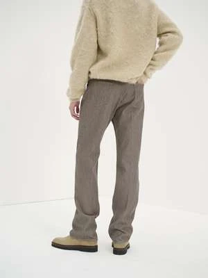 AuraleeHard Twist Denim 5P Pants - Mocha Brown 3 AuraleeHard Twist Denim 5P Pants - Mocha Brown - Image 3