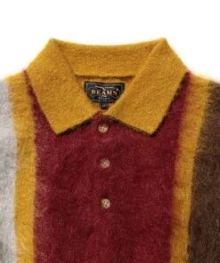 Beams PlusKnit Polo Shaggy Sweater - Mustard -Garmentory Fashion Store BEAMS PLUS Knit Polo Shaggy Sweater Mustard 20231031203816