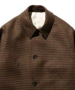 Beams PlusWool Double Twill Half Coat - Brown -Garmentory Fashion Store BEAMS PLUS Wool Double Twill Half Coat Brown 20231017211944 1