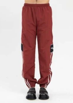 Martine RosePANELLED TRACK PANT - BURGUNDY/BLACK -Garmentory Fashion Store BURGUNDY BLACK PANELLED TRACK PANT 20230917085033