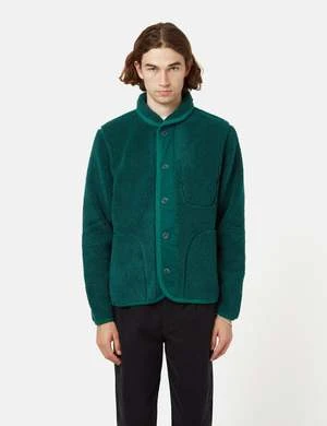 BhodeShawl Collar Fleece - Bottle Green 6 BhodeShawl Collar Fleece - Bottle Green - Image 6