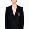 Feng Chen WangCamouflage Patchwork Blazer - Black/Blue