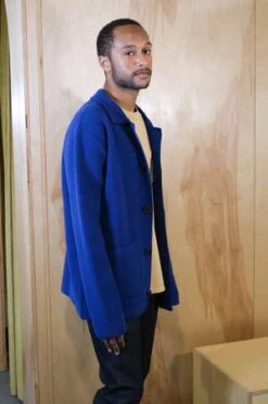 Country Of OriginKnitted Chore Coat - Dearne Blue -Garmentory Fashion Store Country of Origin Knitted Chore Coat Dearne Blue 20231102022839