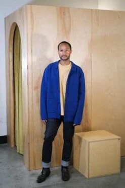 Country Of OriginKnitted Chore Coat - Dearne Blue -Garmentory Fashion Store Country of Origin Knitted Chore Coat Dearne Blue 20231102022842