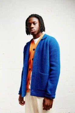 Country Of OriginKnitted Chore Coat - Dearne Blue -Garmentory Fashion Store Country of Origin Knitted Chore Coat Dearne Blue 20231102022844