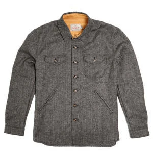 DehenCrissman Overshirt - Black/Natural Herringbone 1 DehenCrissman Overshirt - Black/Natural Herringbone