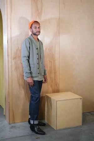 Dehen 1920Classic Cardigan - Sage 3 Dehen 1920Classic Cardigan - Sage - Image 3