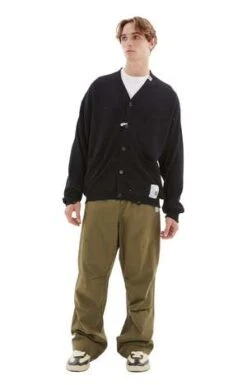 Mihara YasuhiroDistressed Knit Cardigan - Black -Garmentory Fashion Store Distressed Knit Cardigan Black 20230928233334 2