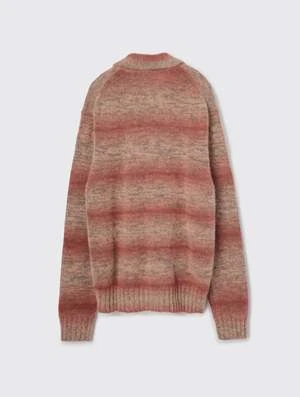 Norse ProjectsEric Space Dye Knit Jacket - Blood Orange 2 Norse ProjectsEric Space Dye Knit Jacket - Blood Orange - Image 2