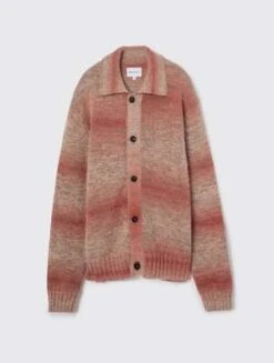 Norse ProjectsEric Space Dye Knit Jacket - Blood Orange