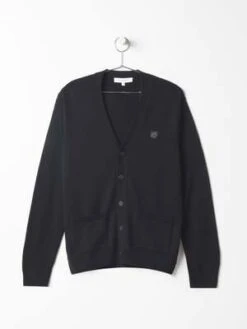 Maison KitsunéFox Head Patch Regular Cardigan - Black
