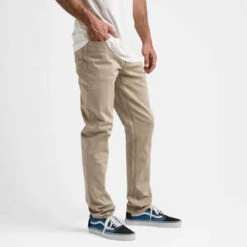 Roark RevivalHWY 133 Slim Fit Broken Twill Jeans - Desert Khaki -Garmentory Fashion Store HWY 133 Slim Fit Broken Twill Jeans Desert Khaki 20230712032429 1