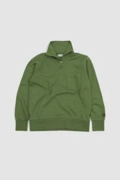 Universal WorksHalf Zip Sweatshirt - Green