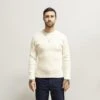 Homespun KnitwearCrew Thermal Bulky Waffle Antler - White