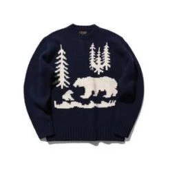Beams PlusIntarsia Crewneck - Bear