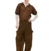 Isa BoulderCheckered Knit Cargo Trousers - Brown