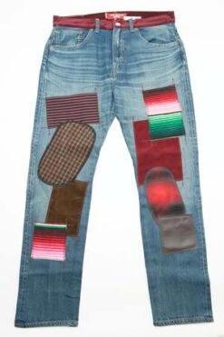JUNYA WATANABEMAN Cotton Selvedge Denim X Multi Fabrics Mix Levi's W Name - INDIGO X MIX