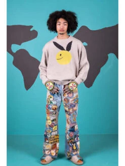 Kapital12.5oz Denim 5P Rat Flare Pants BEAUTIFUL WORLD INSANE Remake - Indigo