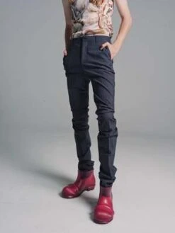 LOEWEWool Tailored Skinny Trousers - Charcoal