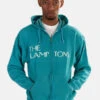 Blue&CreamLamptons Hoodie - Teal/White
