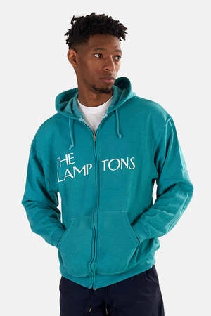 Blue&CreamLamptons Hoodie - Teal/White 2 Blue&CreamLamptons Hoodie - Teal/White - Image 2