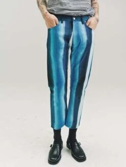 MarniCotton Cropped Trousers - Blue Print