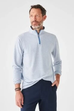 Faherty BrandMovement Quarter Zip - Madaket Stripe