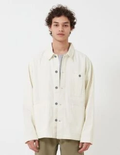 Nigel CabournCotton Herringbone British Army Jacket - Chalk White