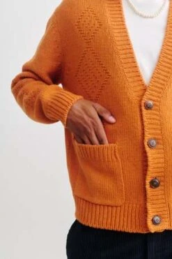 A Kind Of GuiseNoi Knit Cardigan - Lava Melange -Garmentory Fashion Store Noi Knit Cardigan Lava Melange 20231010171740