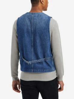 O.N.SHarriman Oak Vest - Mid Indigo 7 O.N.SHarriman Oak Vest - Mid Indigo -Garmentory Fashion Store O N S Harriman White Oak Vest Mid Indigo 20220430012239 1