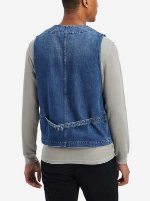 O.N.SHarriman Oak Vest - Mid Indigo 3 O.N.SHarriman Oak Vest - Mid Indigo - Image 3