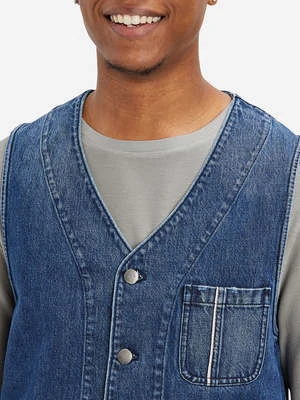 O.N.SHarriman Oak Vest - Mid Indigo 2 O.N.SHarriman Oak Vest - Mid Indigo - Image 2