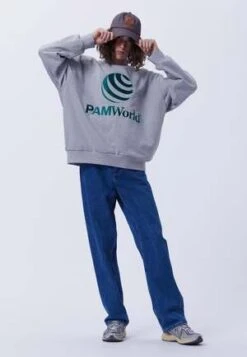 Perks And MiniP.A.M World Crew Neck Sweater - Grey Marle