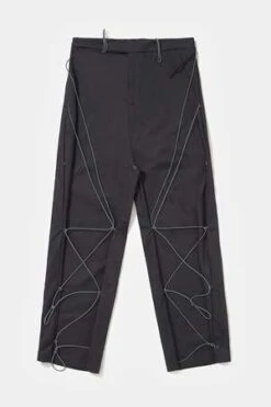 P. AndradeDrawstrings Wide Leg Trousers - Grey/Brown 13 P. AndradeDrawstrings Wide Leg Trousers - Grey/Brown -Garmentory Fashion Store P Andrade Drawstrings Wide Leg Trousers Grey Brown 20221110135935