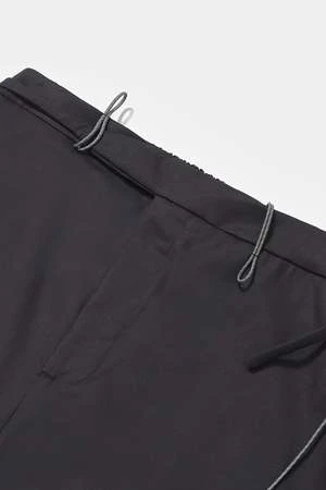 P. AndradeDrawstrings Wide Leg Trousers - Grey/Brown 8 P. AndradeDrawstrings Wide Leg Trousers - Grey/Brown - Image 8