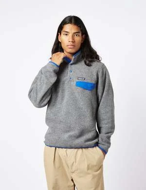 PatagoniaLW Synchilla Snap-T Fleece - Nickel/Passage Blue 1 PatagoniaLW Synchilla Snap-T Fleece - Nickel/Passage Blue