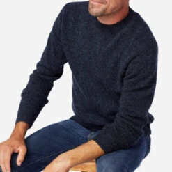 PendletonShetland Washable Wool Crewneck Sweater - Indigo Heather -Garmentory Fashion Store Pendleton Shetland Washable Wool Crewneck Sweater Indigo Heather 20200928210720