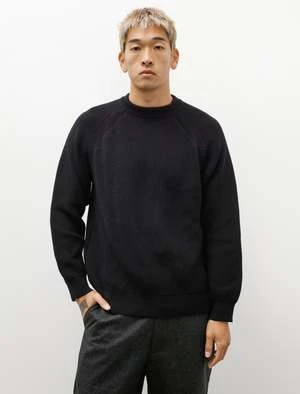 ArpenteurPlano Merino Wool Rib Sweater - Black 1 ArpenteurPlano Merino Wool Rib Sweater - Black