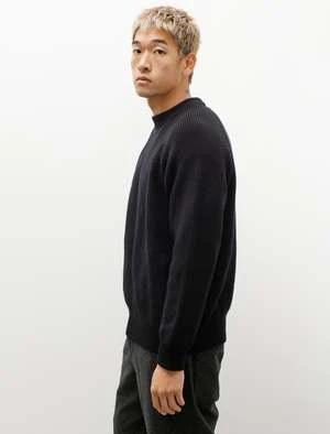 ArpenteurPlano Merino Wool Rib Sweater - Black 3 ArpenteurPlano Merino Wool Rib Sweater - Black - Image 3