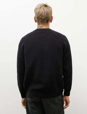 ArpenteurPlano Merino Wool Rib Sweater - Black 2 ArpenteurPlano Merino Wool Rib Sweater - Black - Image 2