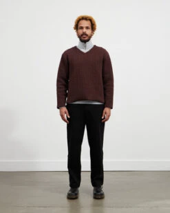 Lady White Co.Quilted V-Neck - Rust