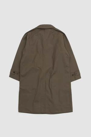 Margaret HowellDry Cotton Canvas Railway Mac - Kelp 5 Margaret HowellDry Cotton Canvas Railway Mac - Kelp - Image 5