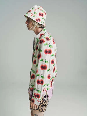 Endless JoyTencel Blouson Jacket - Rambutan Cream 3 Endless JoyTencel Blouson Jacket - Rambutan Cream - Image 3