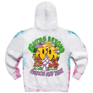 MARKETMarket Smiley Beyond Space And Time Tie-dye Hoodie - Purple Tie-dye 1 MARKETMarket Smiley Beyond Space And Time Tie-dye Hoodie - Purple Tie-dye