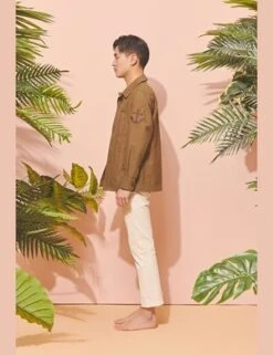 SENTIBONESSentibones Sea Man Canvas Shirts Jacket - Khaki -Garmentory Fashion Store Sentibones Sea Man Canvas Shirts Jacket Khaki 20200706230113