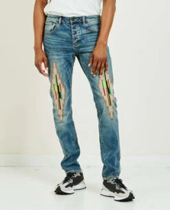 NEON DENIM BRANDSid Embroidered Denim - Indigo