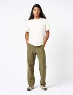 Stan RayLoose/Sateen Fat Pant - Olive Green -Garmentory Fashion Store Stan Ray Fat Pant Loose Sateen Olive Green 20230908140404